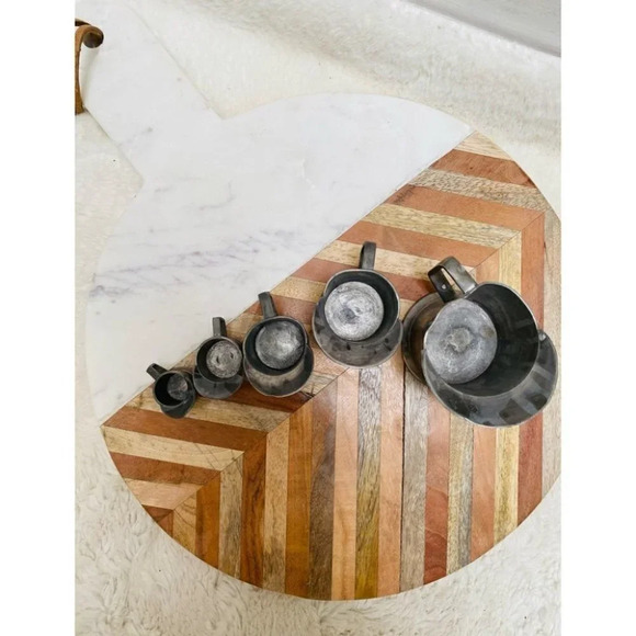 Vintage - Dutch Pewter Measuring Cup Decorative Set - Picture 2 of 7